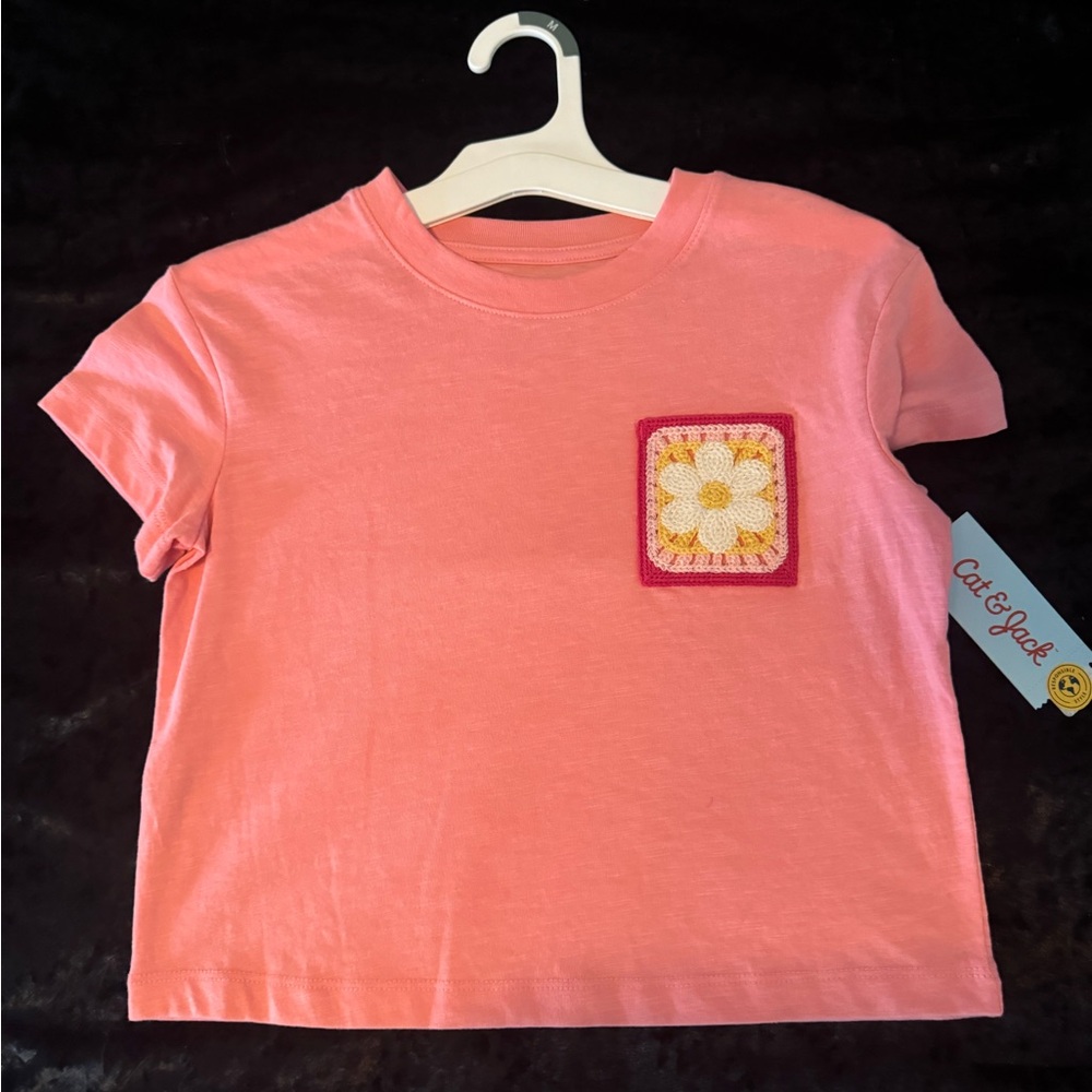 Cat & Jack T-Shirt with Floral Patch